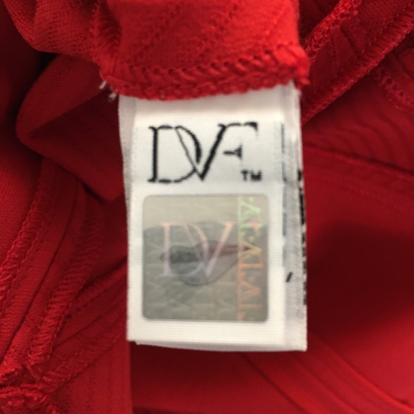 Diane Von Furstenberg Carla Knit Fit & Flare Dress 4 Red Holiday Valentine’s - Picture 12 of 14